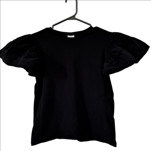 3/20$ Zara Kids Black Puff Sleeve Tee 10 Girl